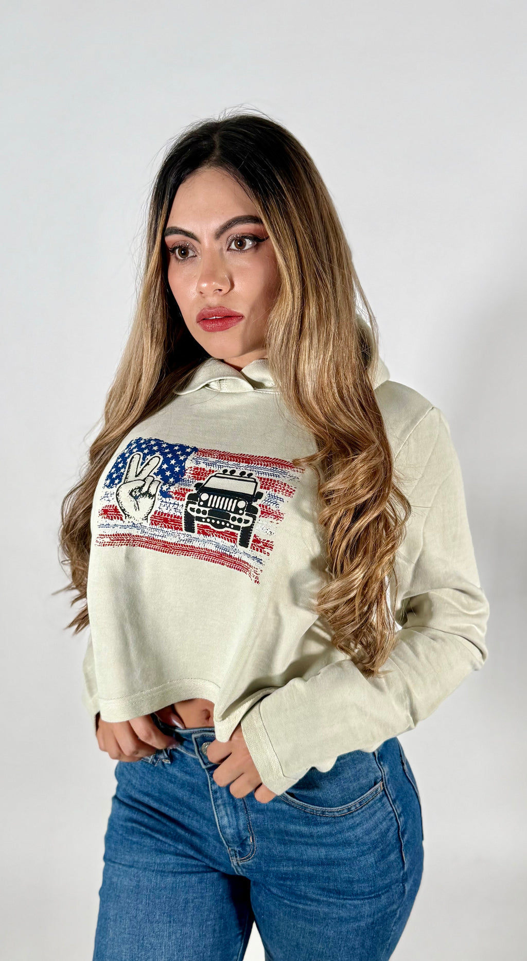 Women's Organic Cotton Cropped Hoodie