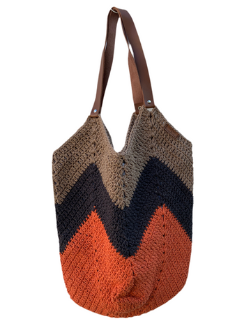 Handmade knitted handbag