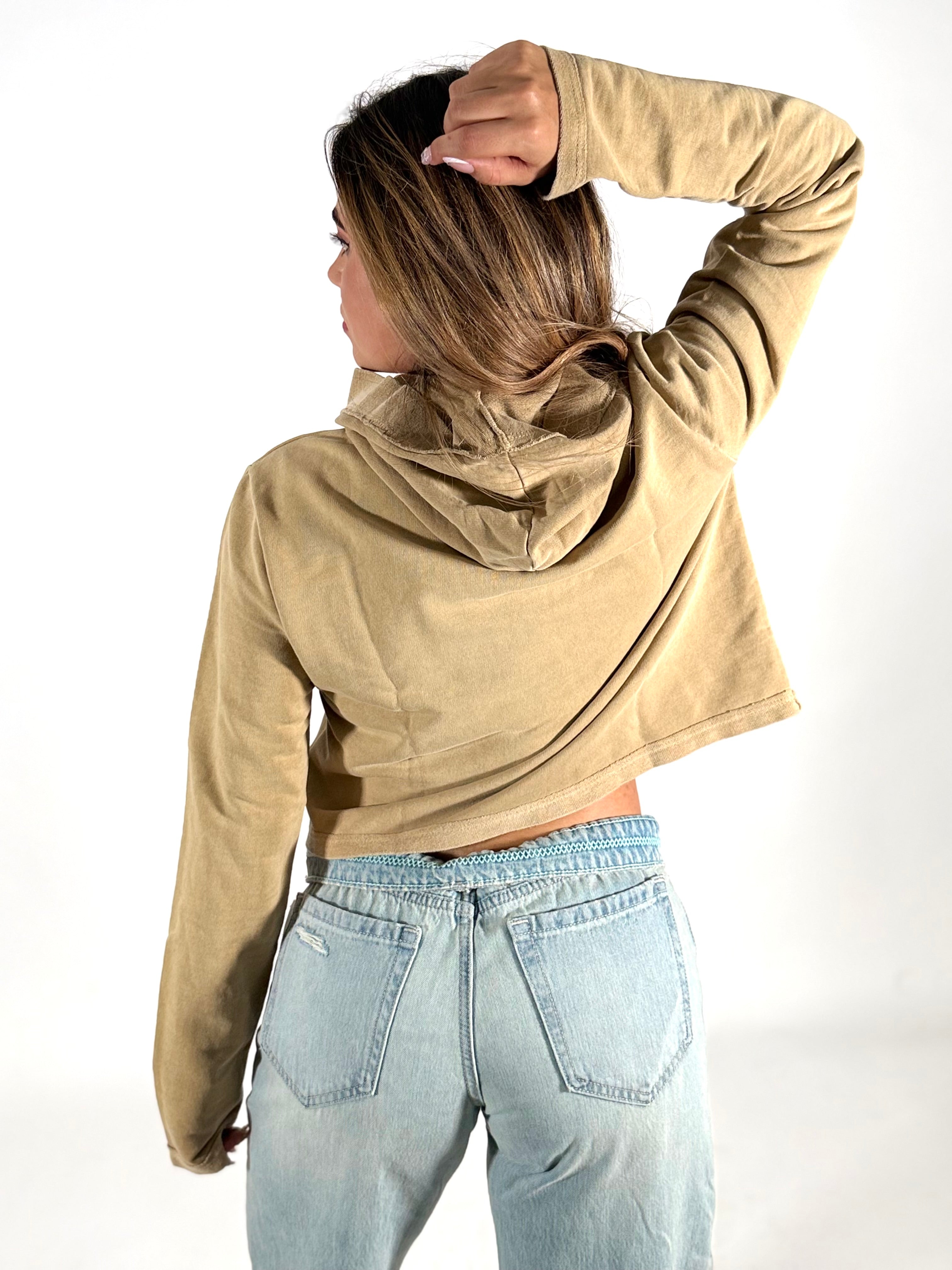 Women's Organic Cotton Cropped Hoodie