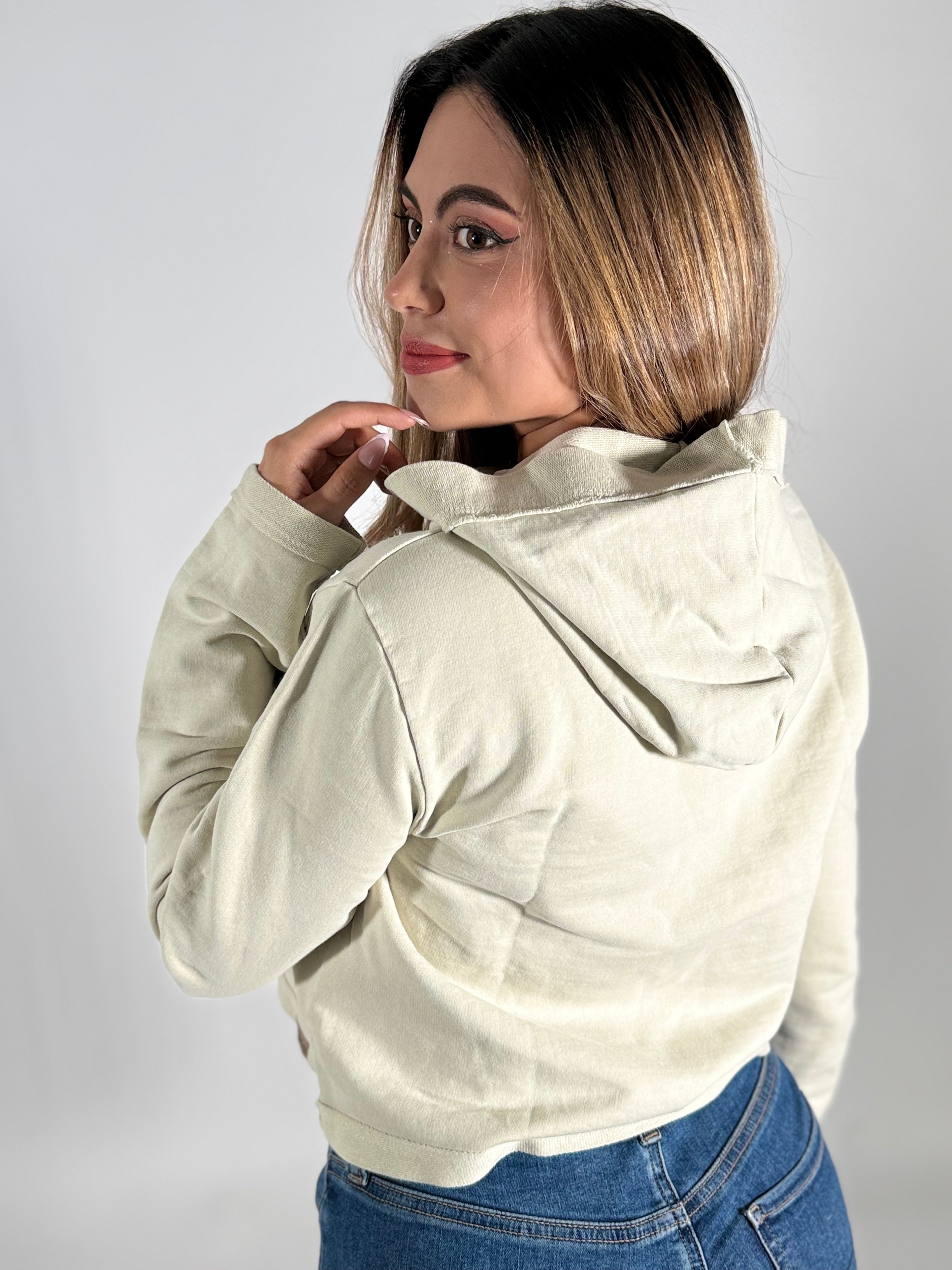 Women's Organic Cotton Cropped Hoodie