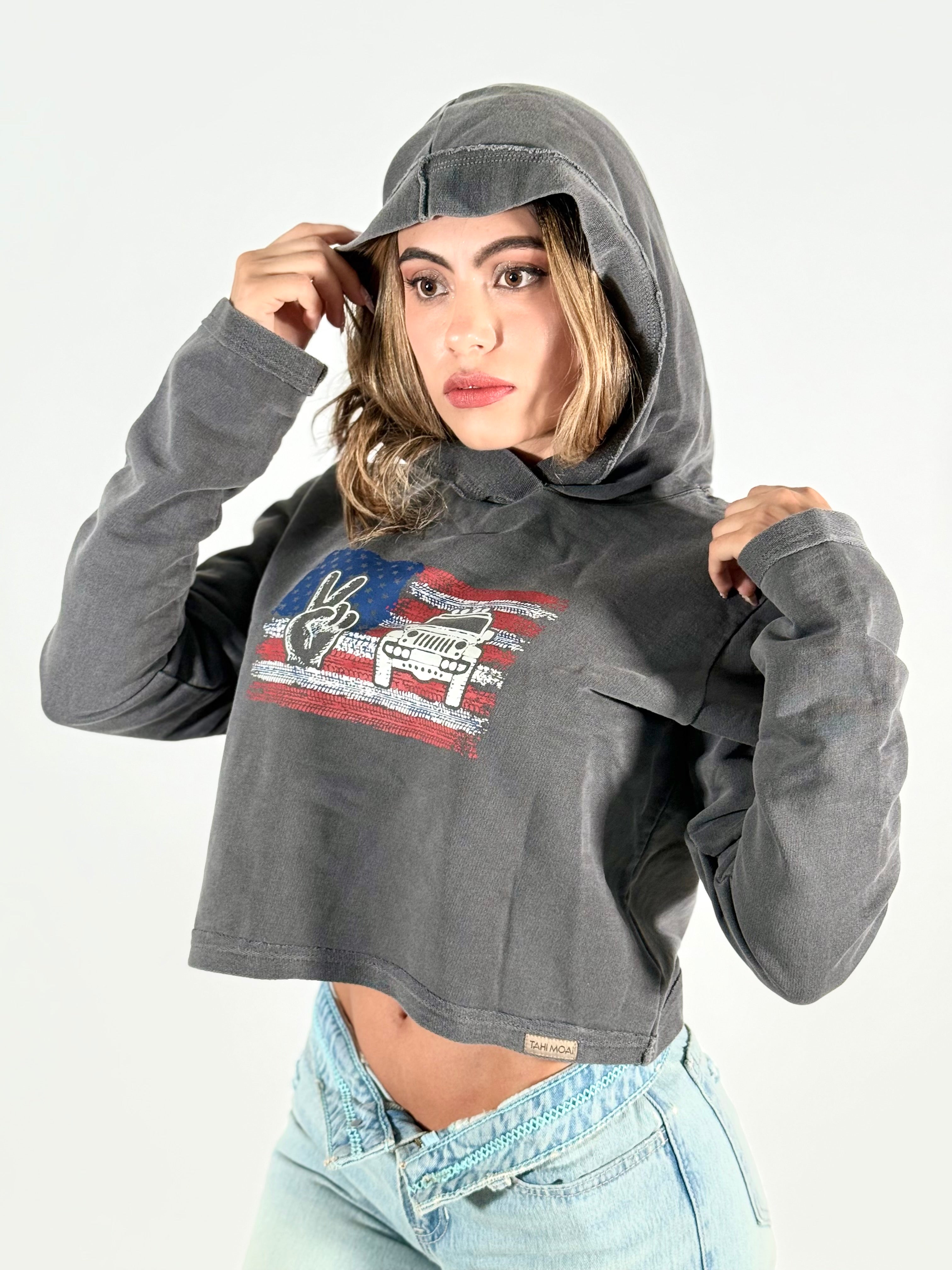 Women's Organic Cotton Cropped Hoodie