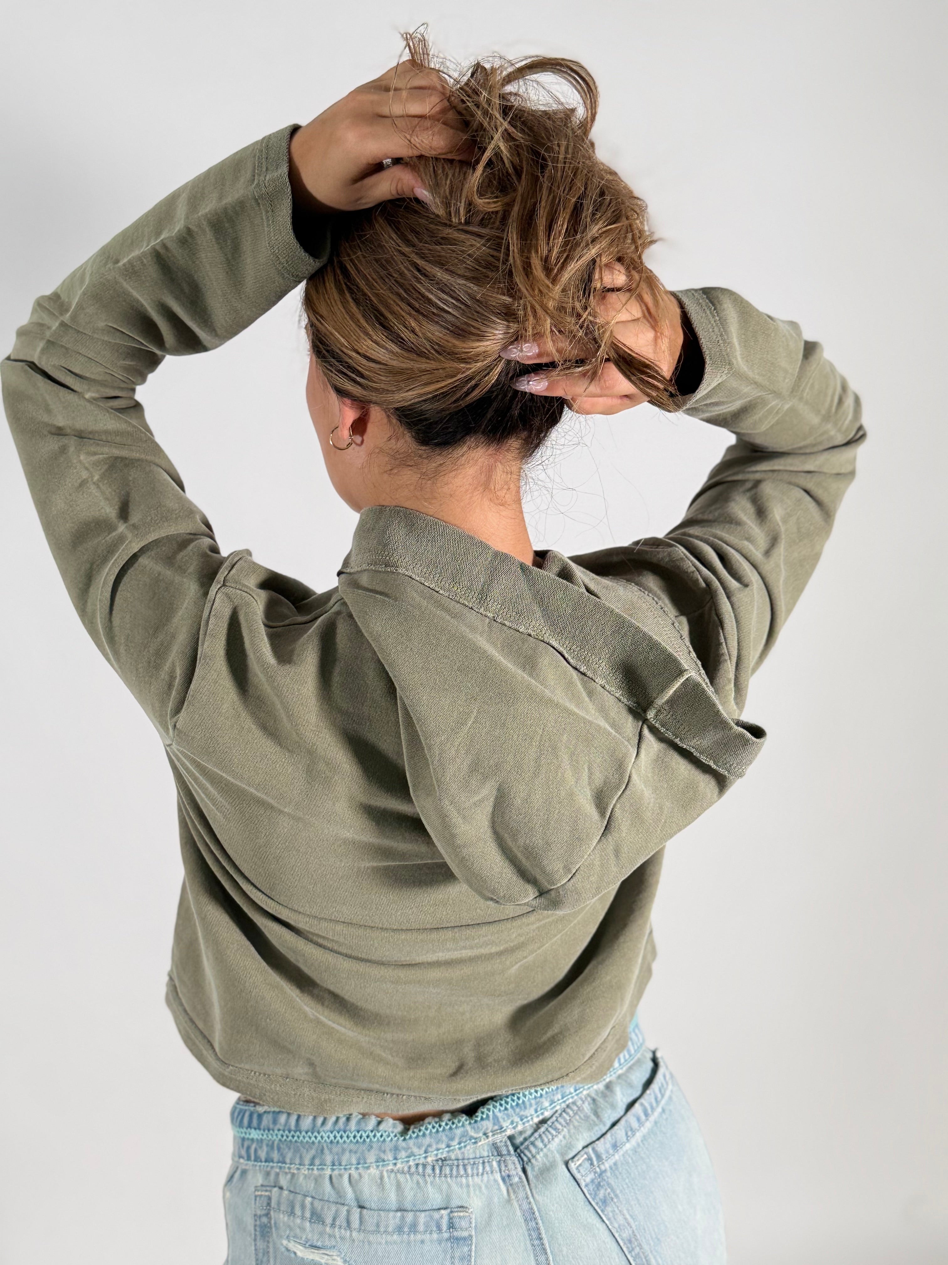 Women's Organic Cotton Cropped Hoodie