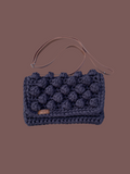 Handmade knitted crossbody handbag