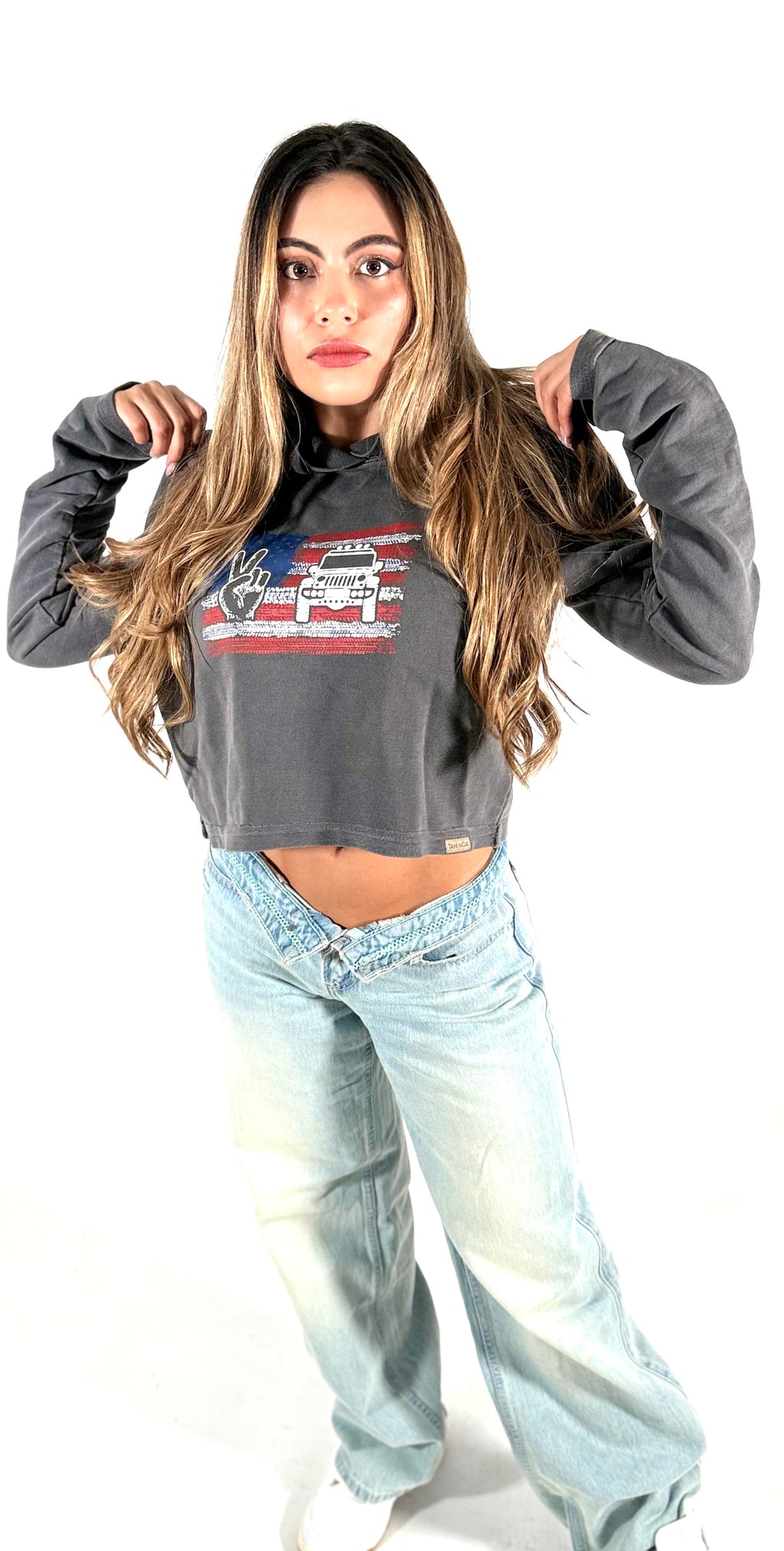Women's Organic Cotton Cropped Hoodie
