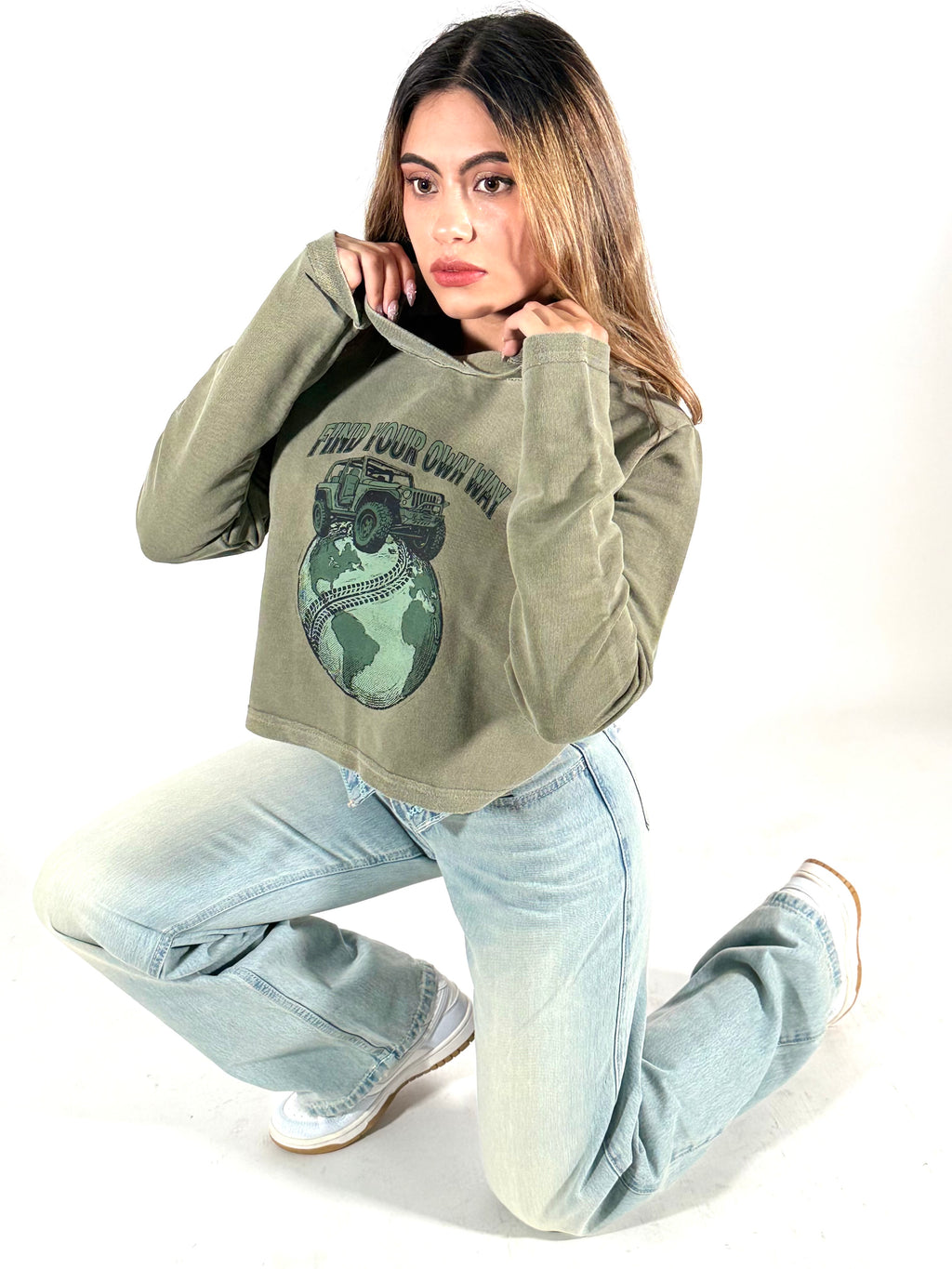 Women's Organic Cotton Cropped Hoodie