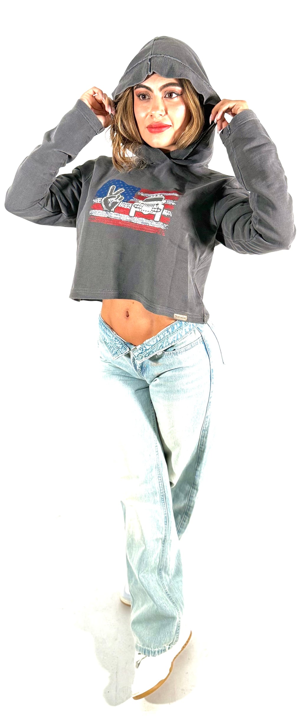 Women's Organic Cotton Cropped Hoodie