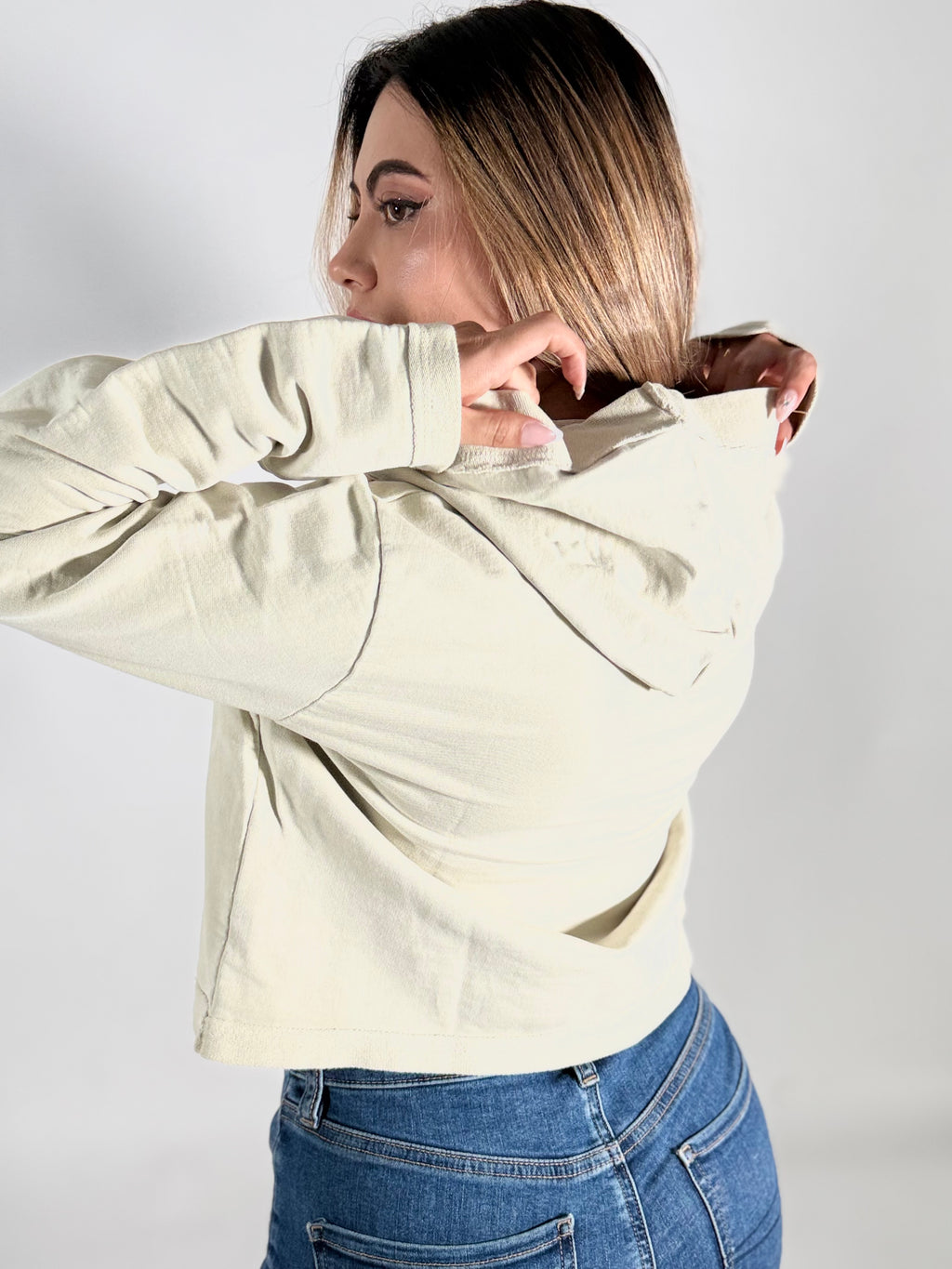 Women's Organic Cotton Cropped Hoodie