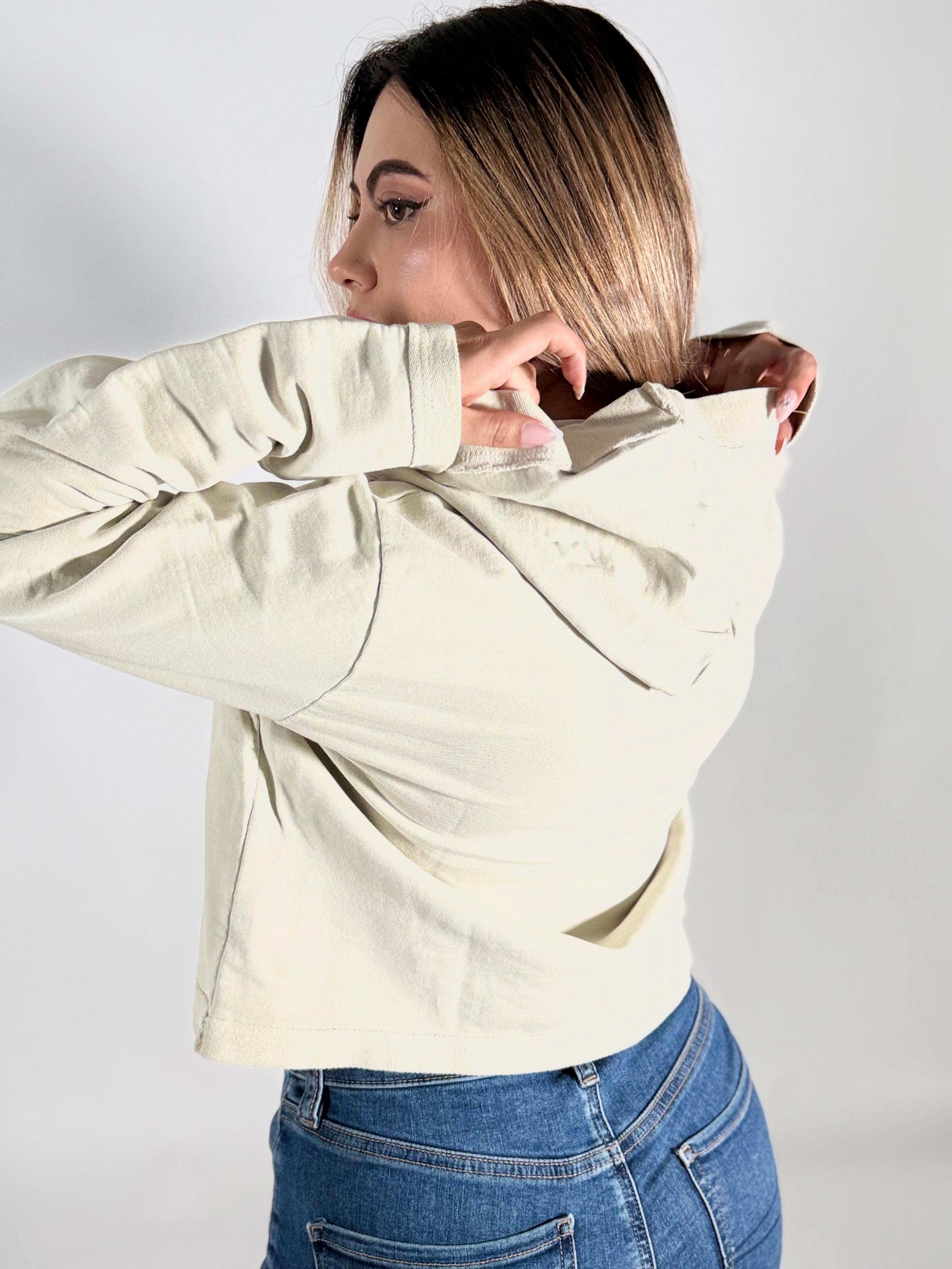 Women's Organic Cotton Cropped Hoodie