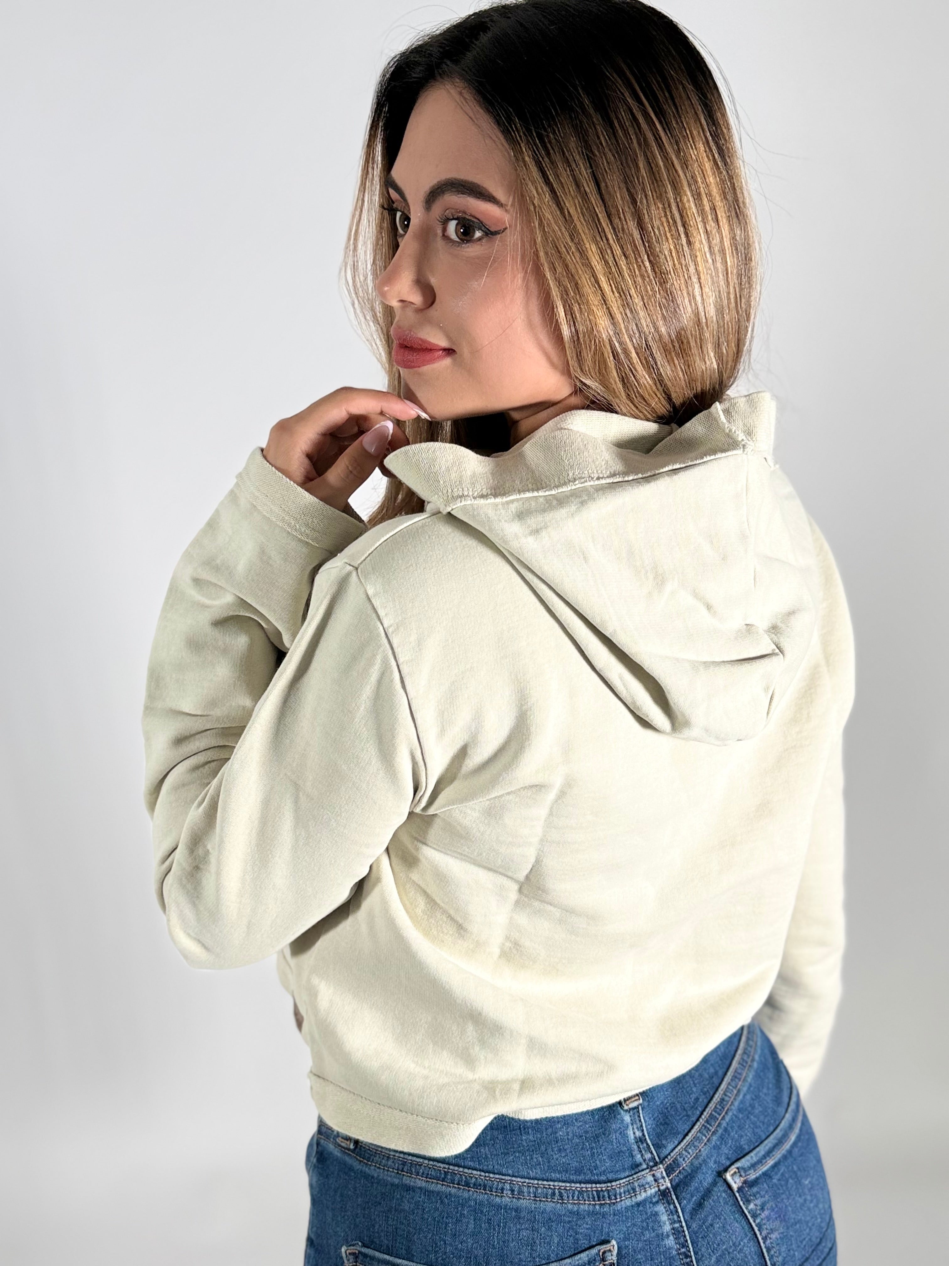 Women's Organic Cotton Cropped Hoodie