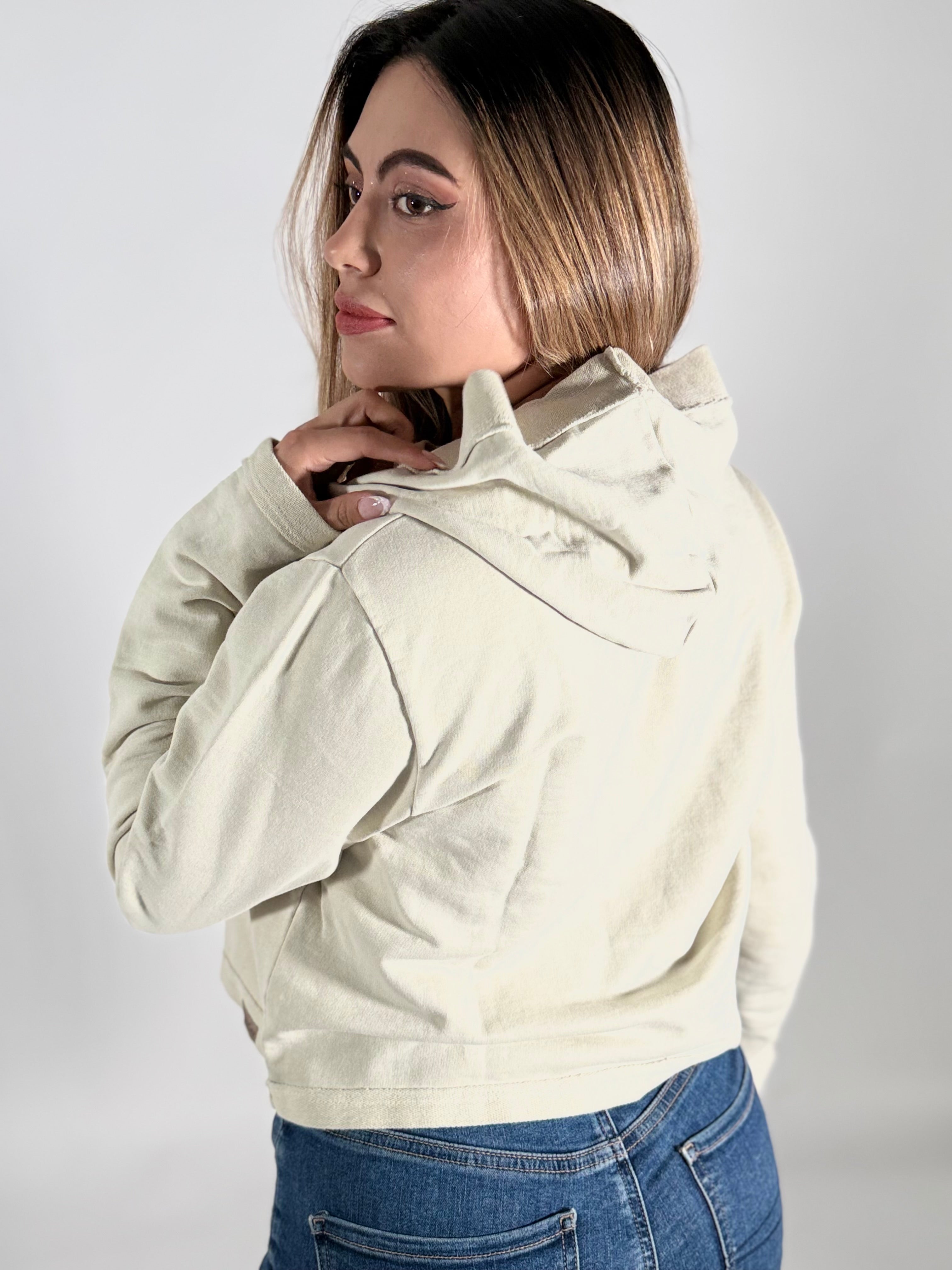 Women's Organic Cotton Cropped Hoodie
