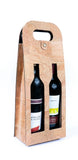 Dual-Bottle Cork Wine Carrier