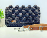 Handmade knitted crossbody handbag