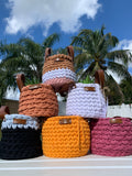 Handmade crochet baskets