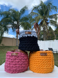 Handmade crochet baskets