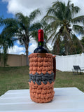 Handmade crochet bottle baskets