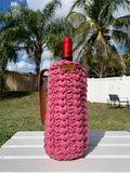 Handmade crochet bottle baskets