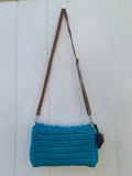 Handmade knitted crossbody handbag