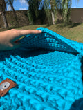 Handmade knitted crossbody handbag