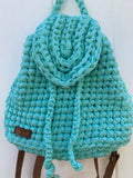 Handmade knitted backpack / handbag