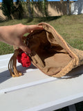 Handmade knitted crossbody handbag