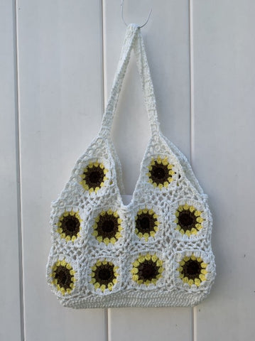 Handmade knitted handbag