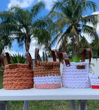 Handmade crochet baskets