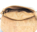 Natural cork printed crossbody bag