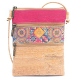 Natural cork crossbody bag