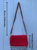 Handmade knitted crossbody handbag