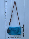 Handmade knitted crossbody handbag