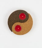 Natural cork yin yang decoration