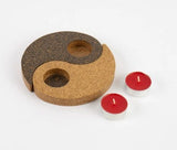 Natural cork yin yang decoration