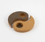 Natural cork yin yang decoration