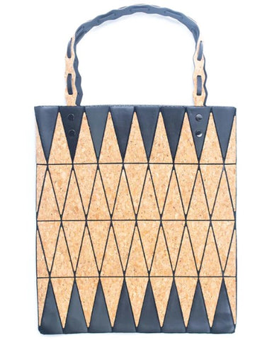 Natural Cork Geometric hand / shoulder bag